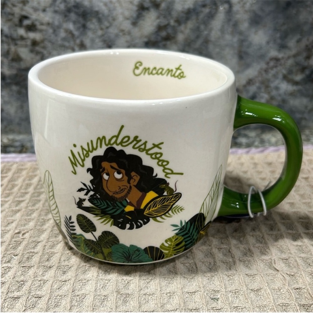Disney Encanto Bruno Misunderstood Mug Magenta Green Handle NWT